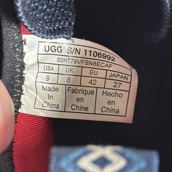 UGG Union. Chukka Men's Navy Hyper Weave Casual Shoe Sz 9 - Picture 6 of 7